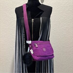 NWT KIPLING Sabían Restless Purple Crossbody Bag